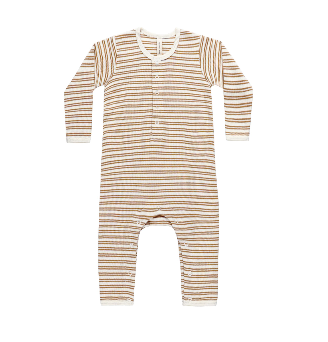 Golden Stripe Ribbed Baby Jumpsuit