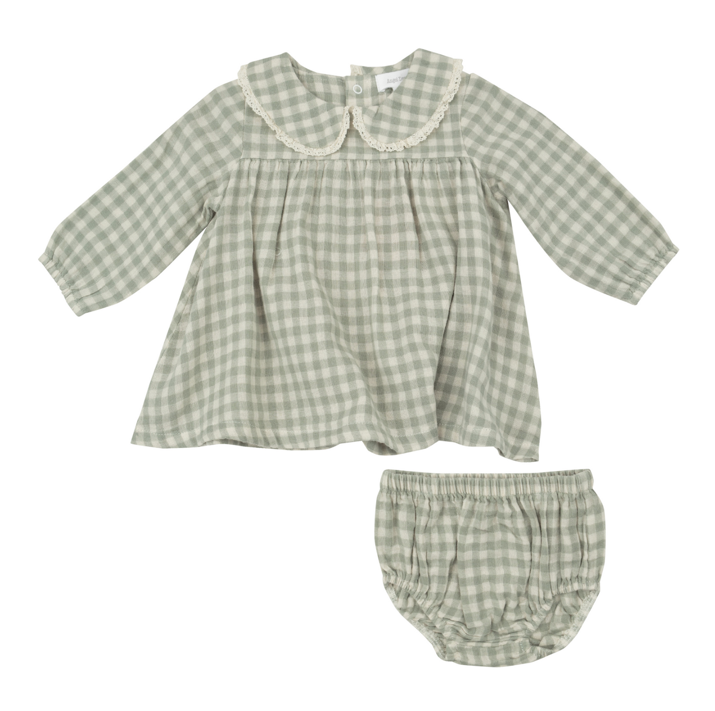 Mini Green Gingham Peter Pan Collar Dress