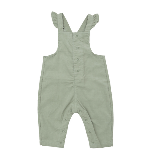 Cord Dessert Sage Ruffle Overall