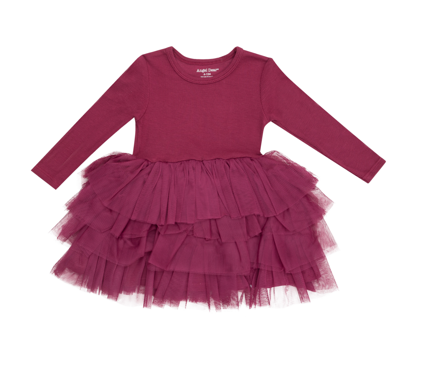 Ribbed Rose Bud Tulle Dress