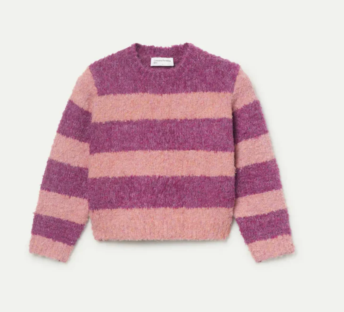 Purple and Pink Striped Sweater