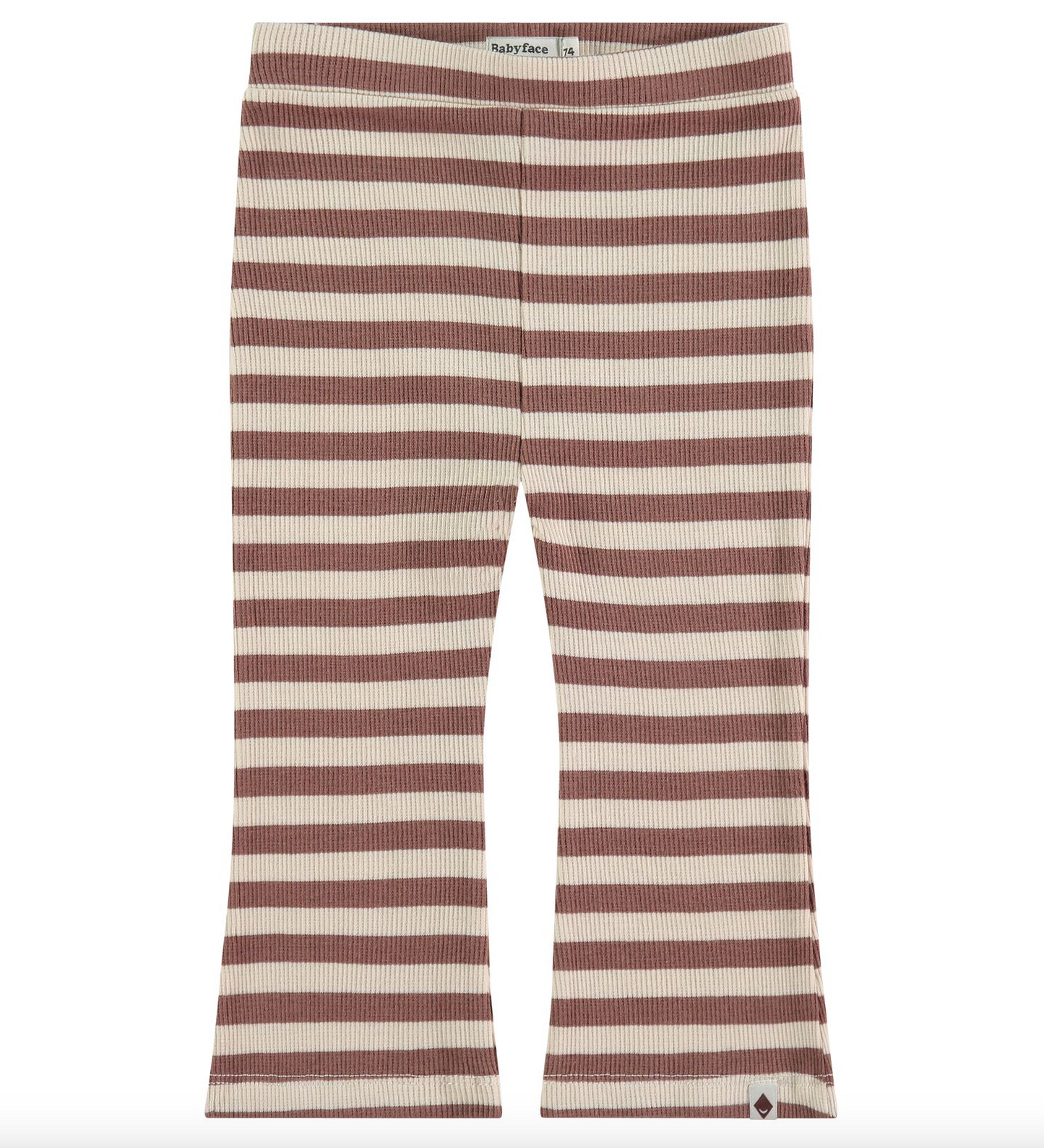 Wood Stripe Ribbed Flare Leggings