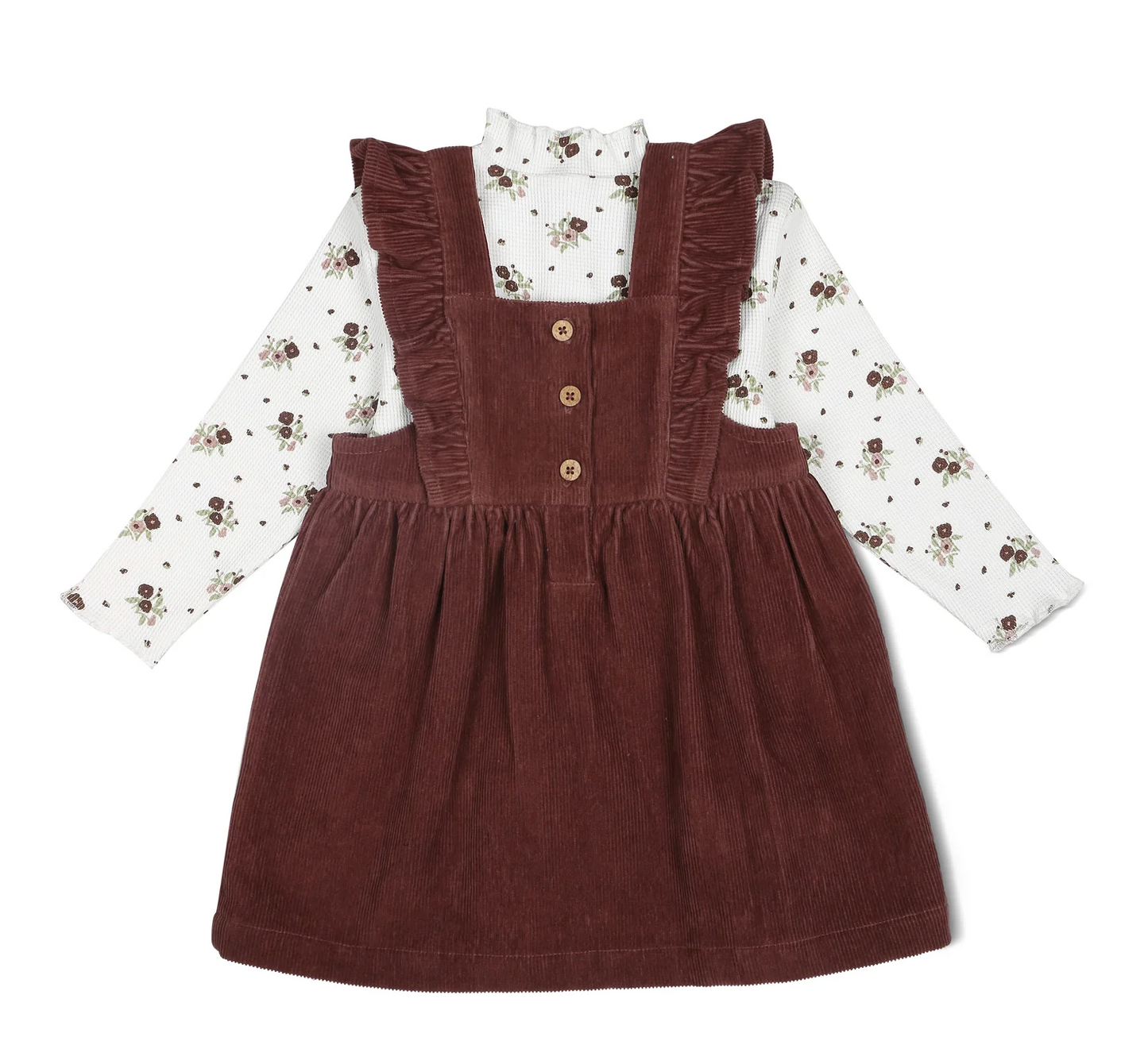 Plum Organic Corduroy Ruffle Dress Set