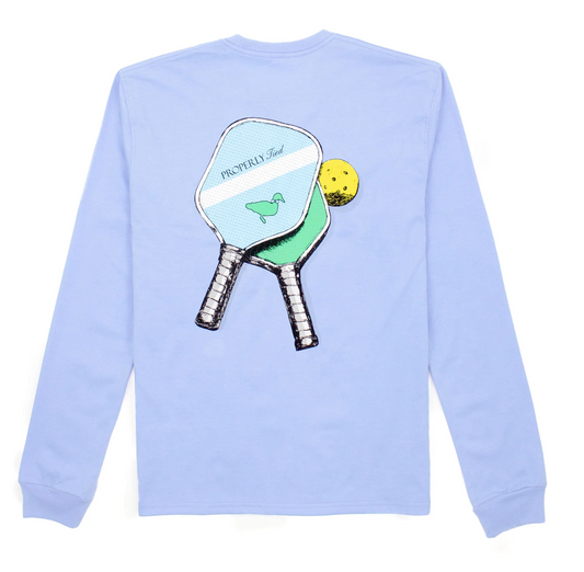 Men's Pickleball Light Blue LS Tee