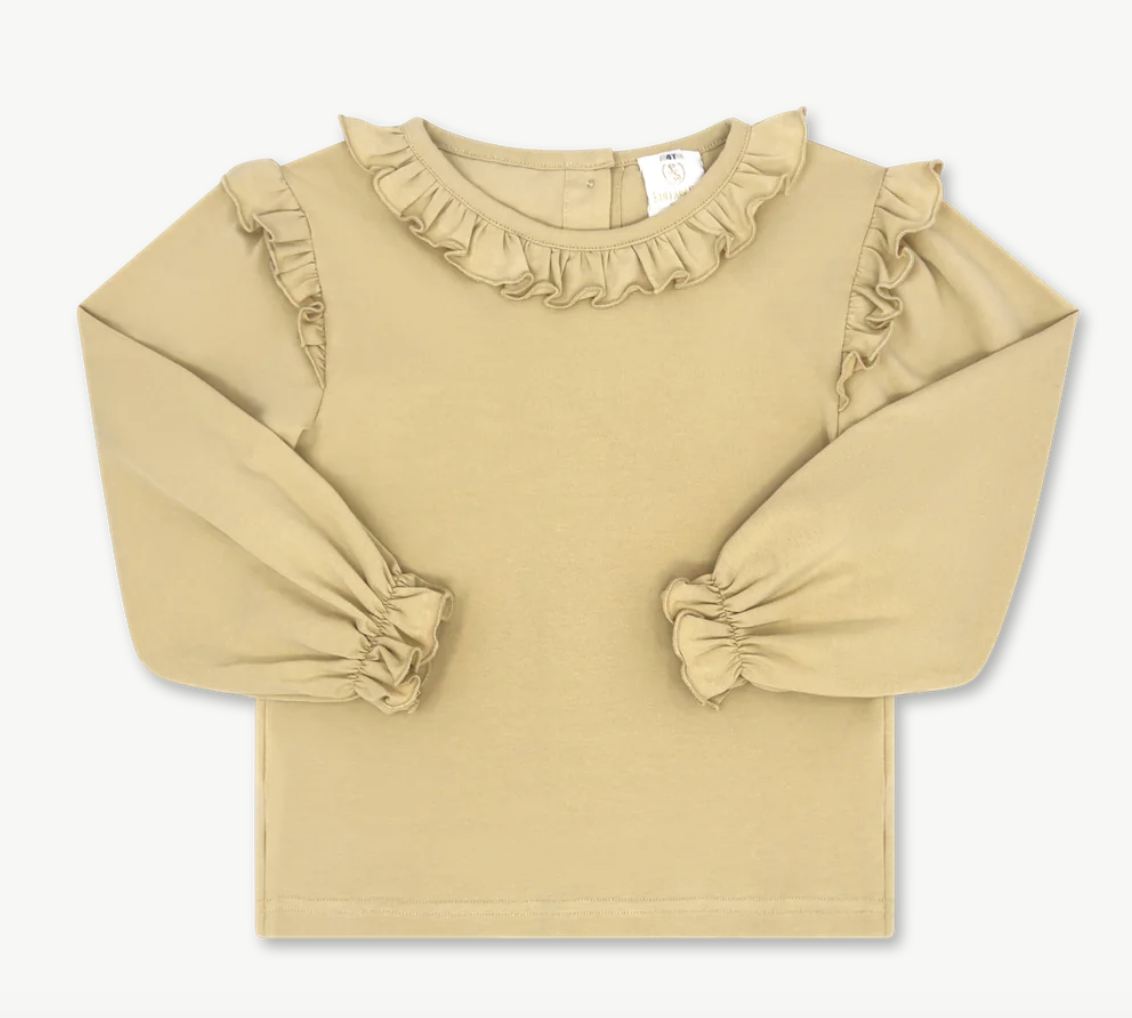 Kennedy Khaki Evelyn Blouse Long Sleeve