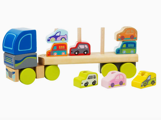 Wooden Truck with Cars