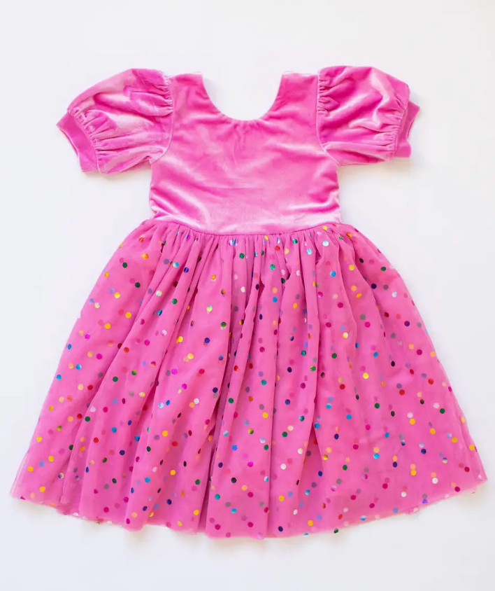 Diana Dress in Bubblegum Confetti