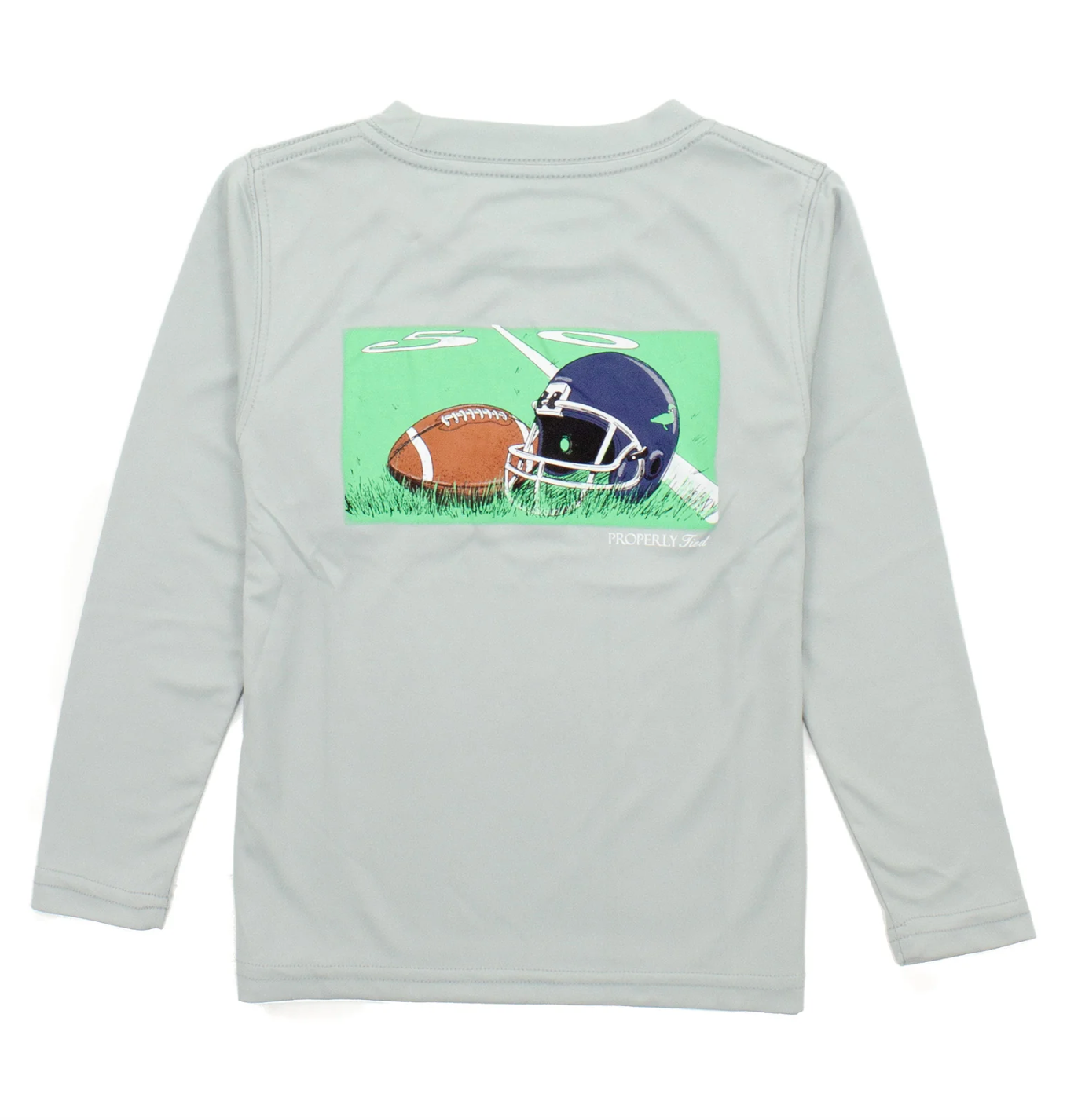 Boys Performance Tee LS Gametime Chrome Grey