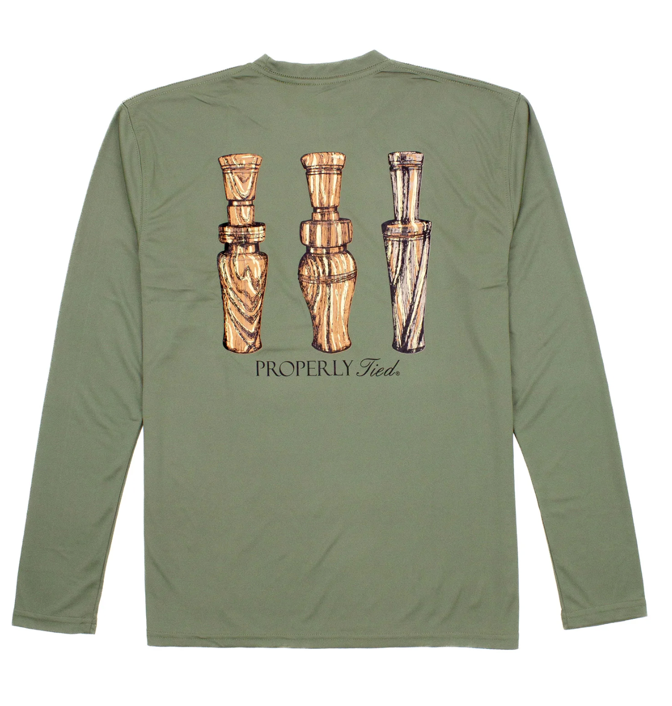 Performance Tee LS Duck Calls Olive