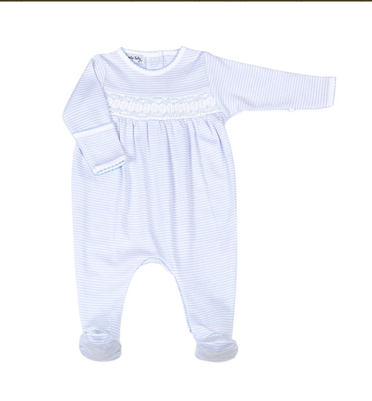 Mini Stripes Smocked Footie