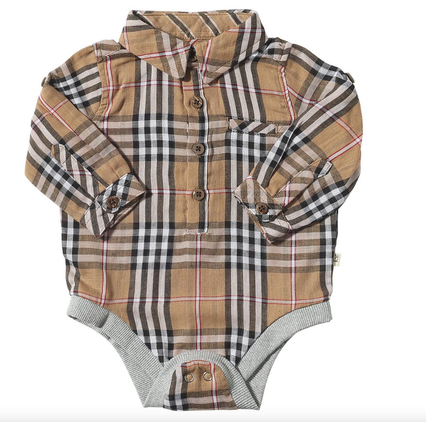 Jasper Woven Plaid Onesie