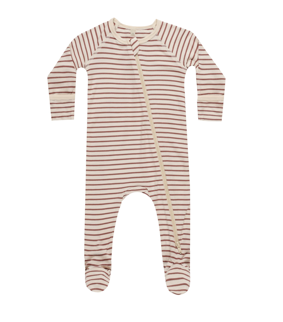 Bamboo Zip Footie Candy Stripe