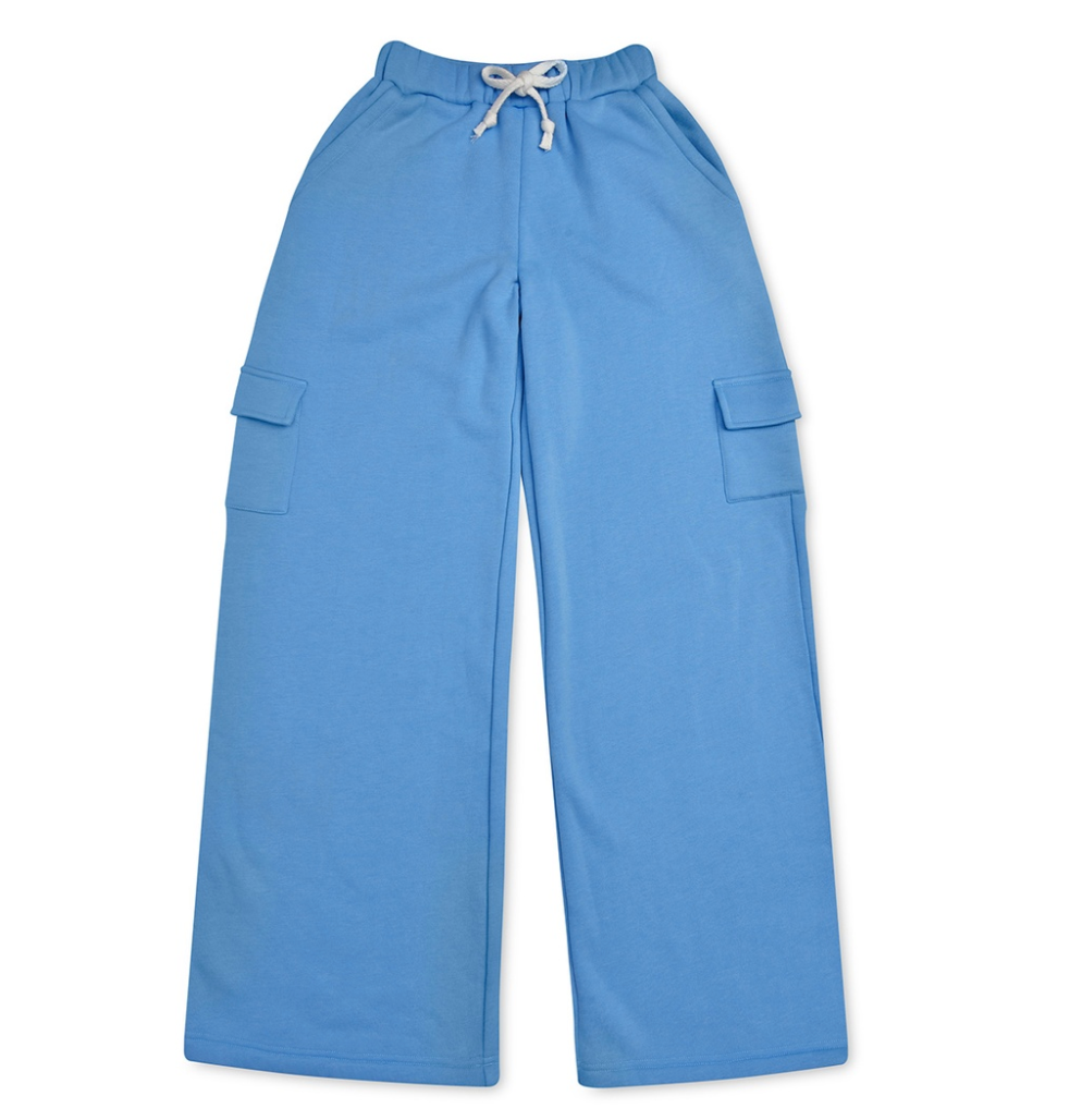 Bright Blue Cargo Sweatpants