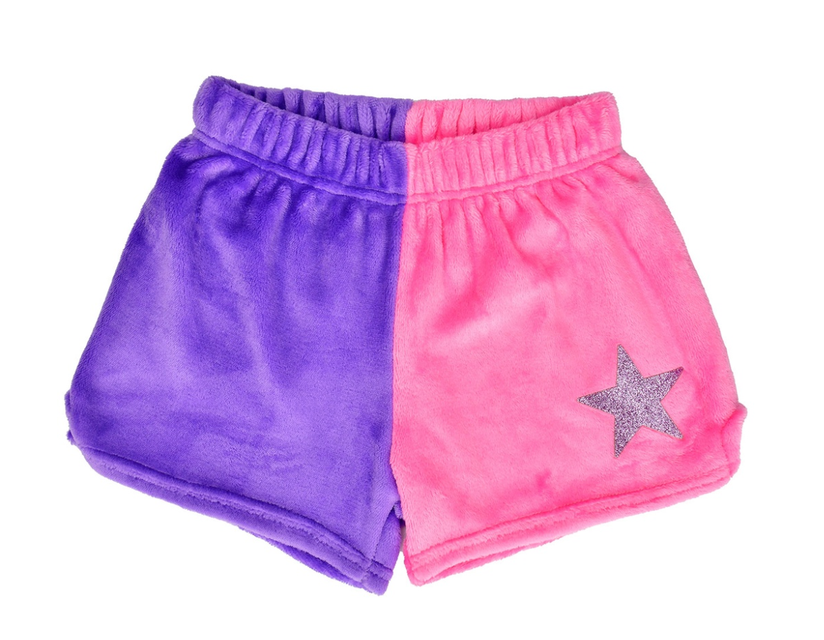 Purple and Pink Star Color Block PJ Short