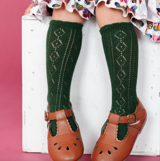 Scalloped Fancy Knee High Socks