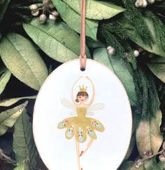 Gold Ballerina Ornament