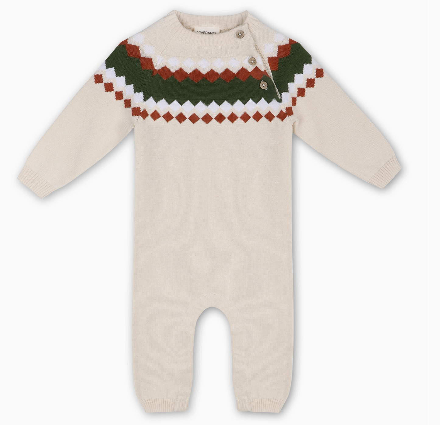 fair Isle Jacquard Sweater Jumpsuit