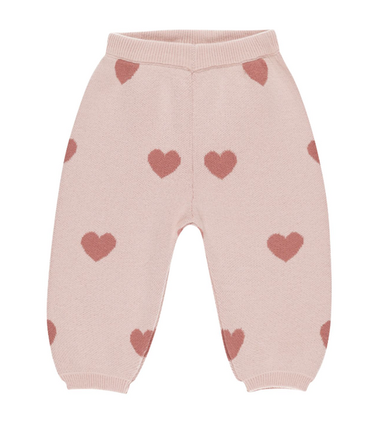 Heart Knit Pants || Bubblegum