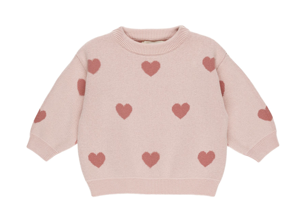 Heart Knit Sweater || Bubblegum