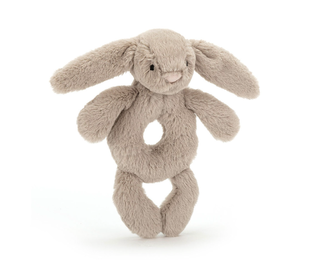 Bashful Beige Bunny Rattle