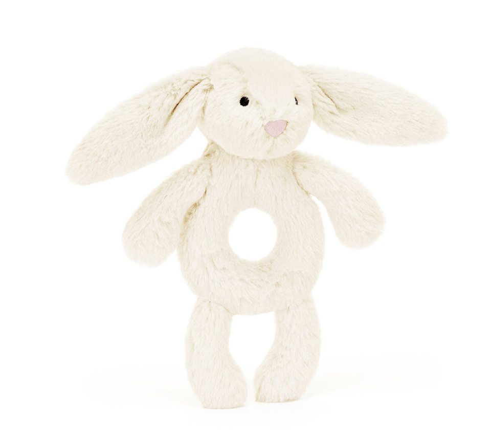 Bashful Cream Bunny Rattle