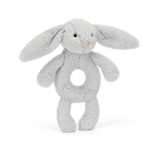 Bashful Grey Bunny Rattle