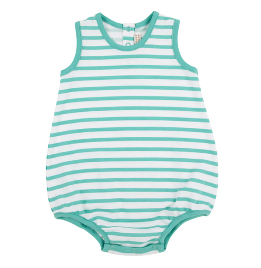 Patton Play Bubble Turks Teal Stripe with Turks Teal