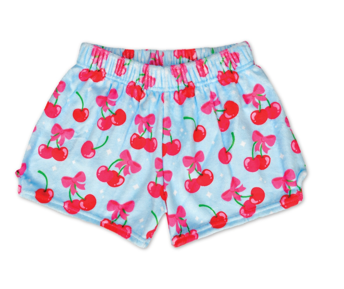 Cheerful Cherries Plush Shorts