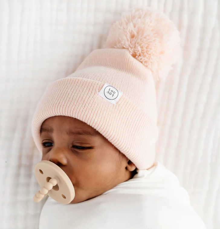 Blush Beanie with Pom