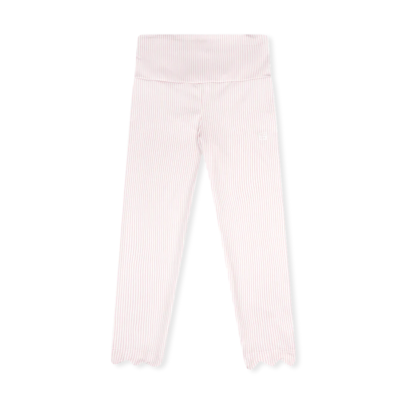 Cotton Candy Pink Ministripe Sadie Scallop Legging