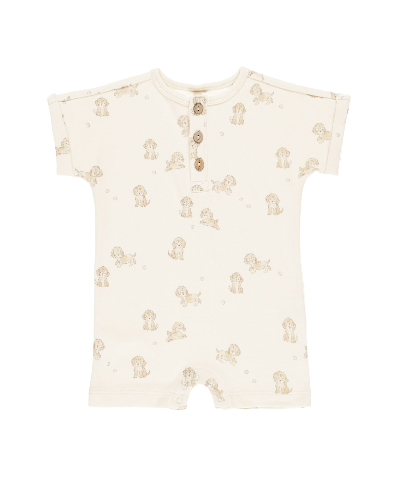 Short Sleeve One-Piece || Puppies