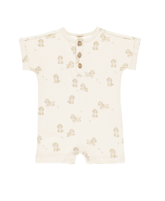 Short Sleeve One-Piece || Puppies