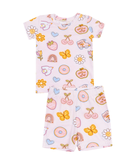 Groovy Vibes Short Loungewear Set