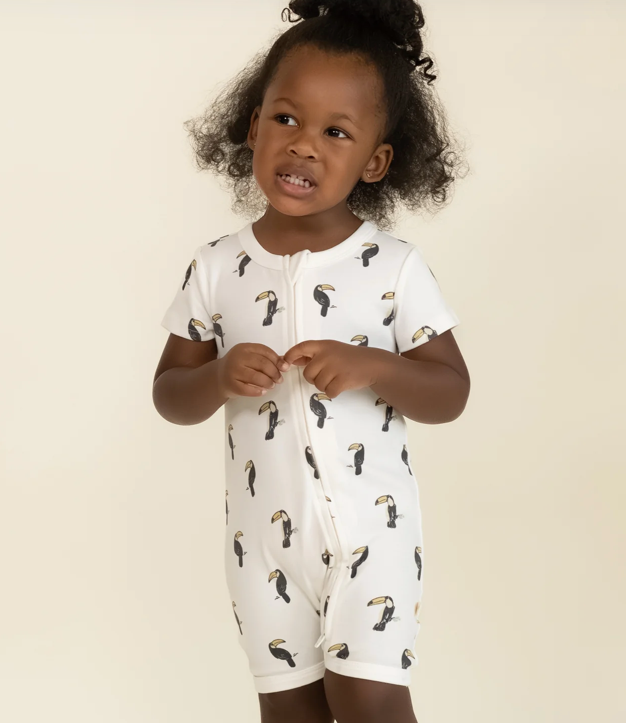 Toucan Organic Zip Short Romper