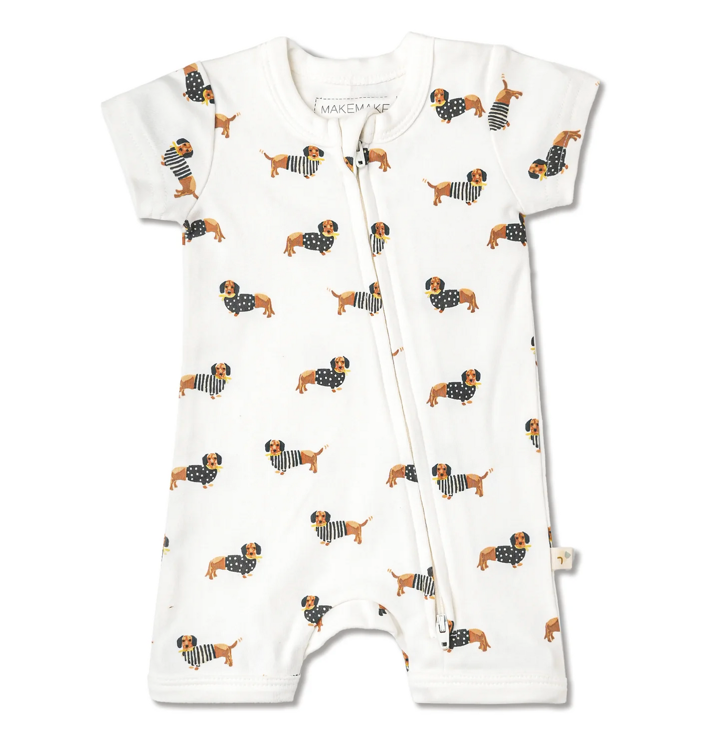 Dogs Organic Zipper Romper