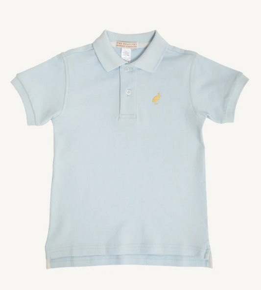 Buckhead Blue with Bellport Butter Yellow Stork Prim and Proper Polo