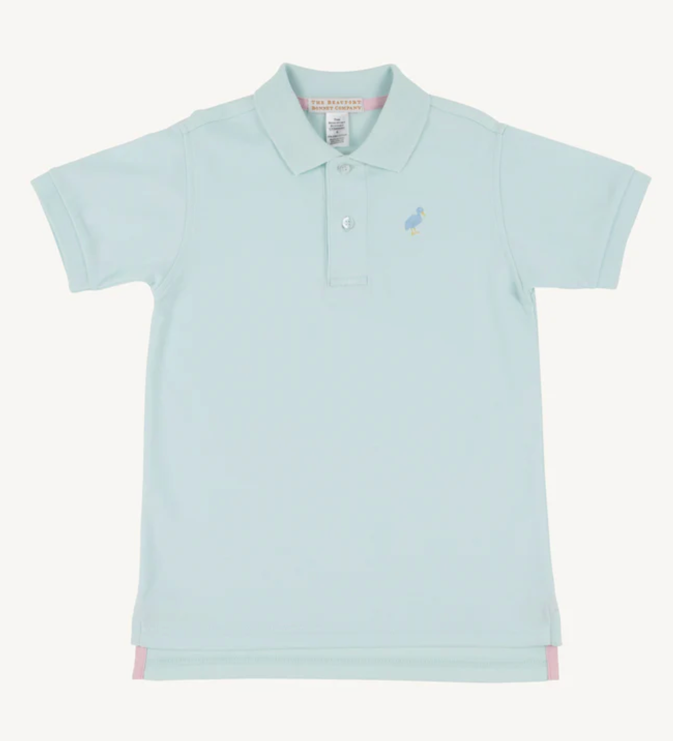 Sea Island Seafoam with Beale Street Blue Multicolor Stork Prim and Proper Polo