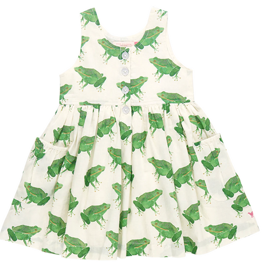 Girls Laura Dress - Frogs