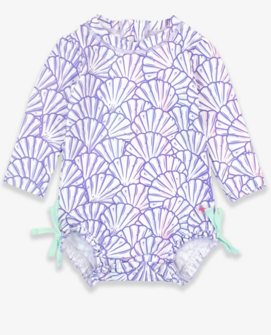Magical Mermaid Long Sleeve One Piece Rash Guard