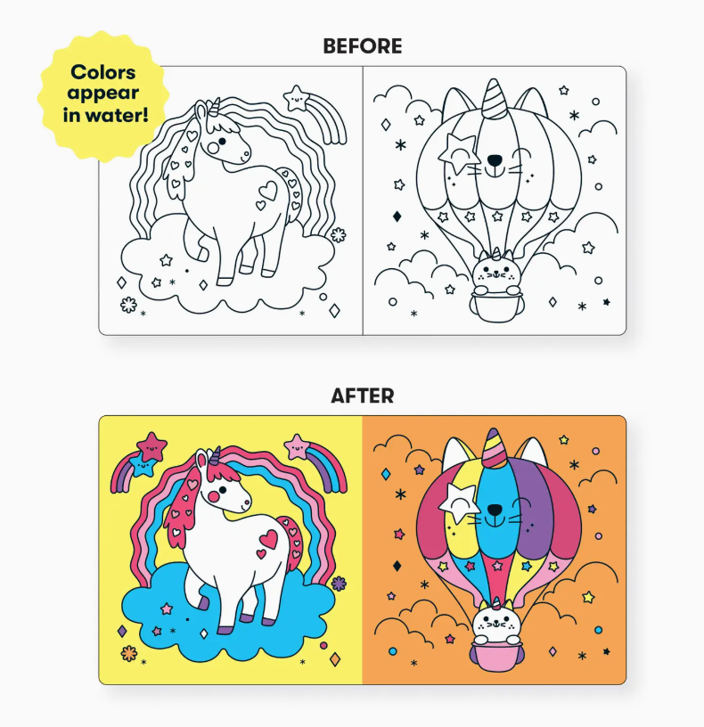 Unicorn Dreams Color Magic Bath Book