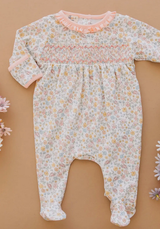 Enchanted Meadows Smocked Footie