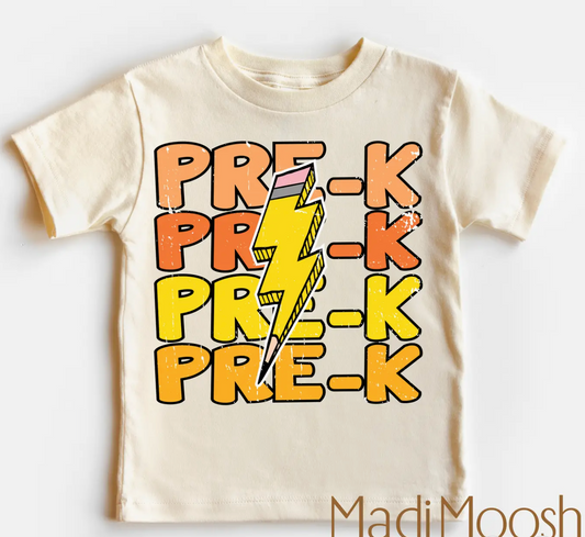 Pre-K Lightning Bolt Tee