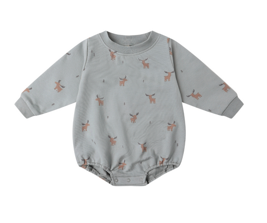 CREWNECK BUBBLE ROMPER || MOOSE
