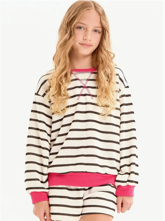 Stripe French Terry Sweatshirt