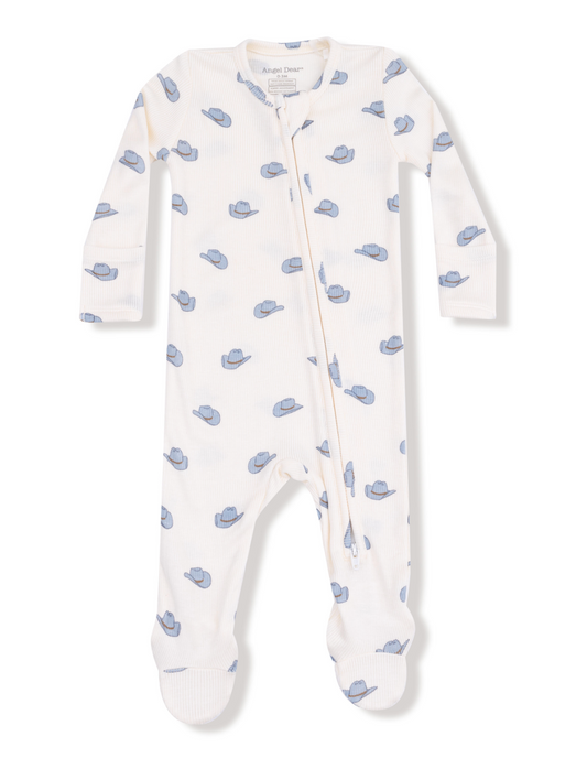 Petite Cowboy Hats - 2 Way Zipper Footie