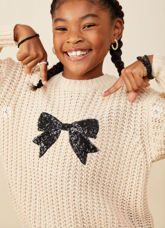 Sequin Bow Sweater
