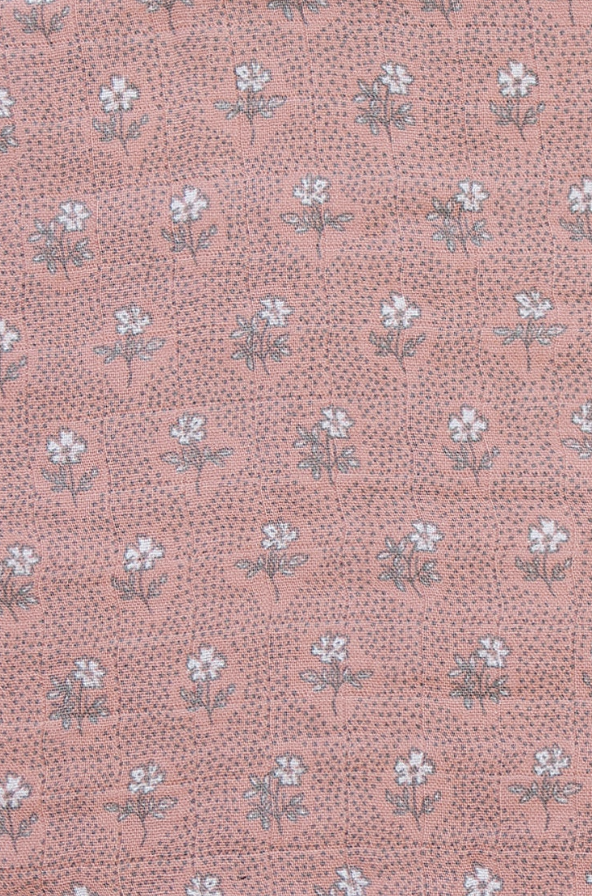vintage Pink Floral Muslin Burp Cloth