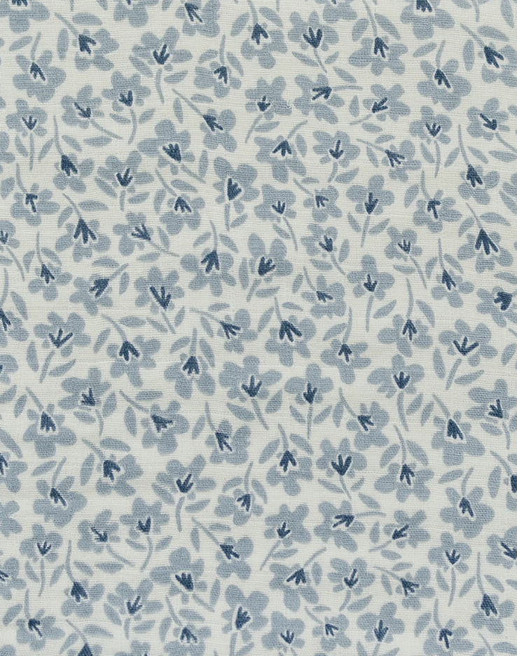 Blue Blossom Muslin Burp Cloth