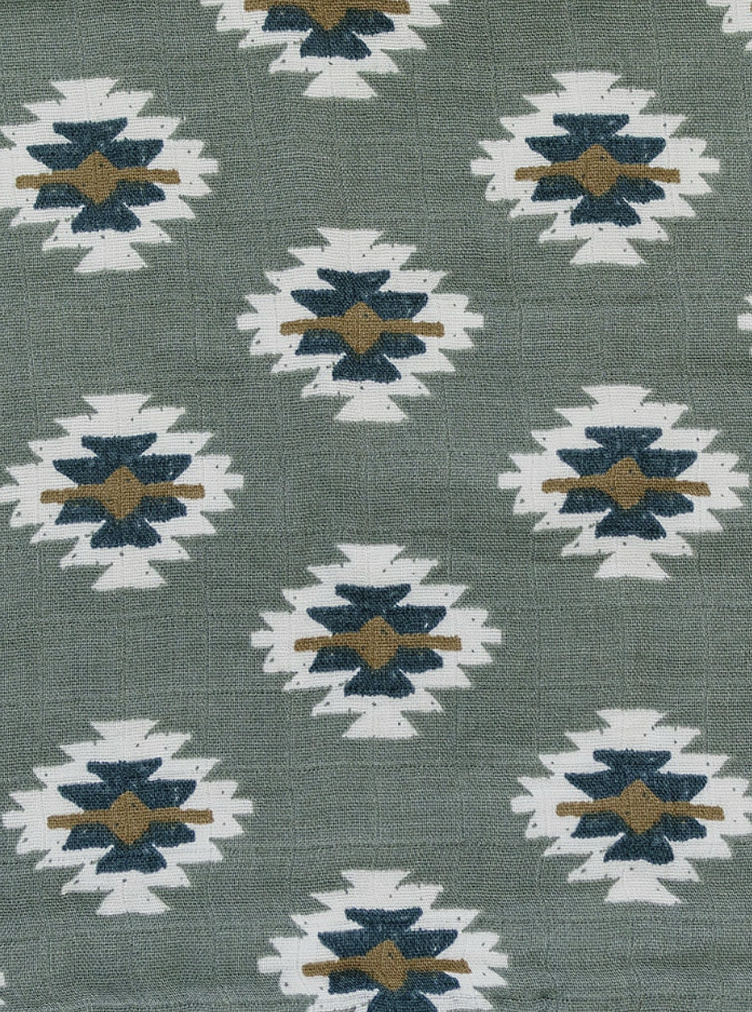 Southwest Western Muslin Burp Cloth