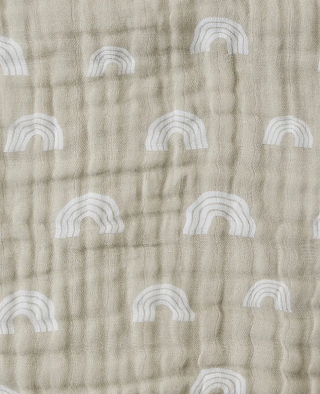 Sand Rainbow Muslin Burp Bloth